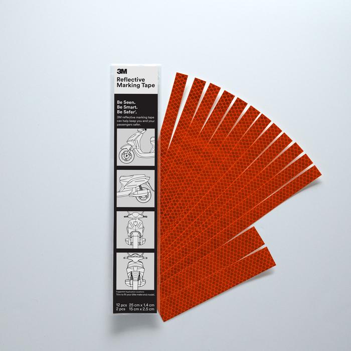 Gambar 3M Diamond Grade Conspicuity Stiker Reflektor Sepeda Motor - 1 Pack - Merah dari 3M Automotive undefined Tokopedia