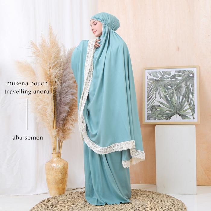 Gambar Mukena Katun Rayon Renda Pouch Traveling - Abu Semen dari Mukena Laris Store_NEW undefined Tokopedia