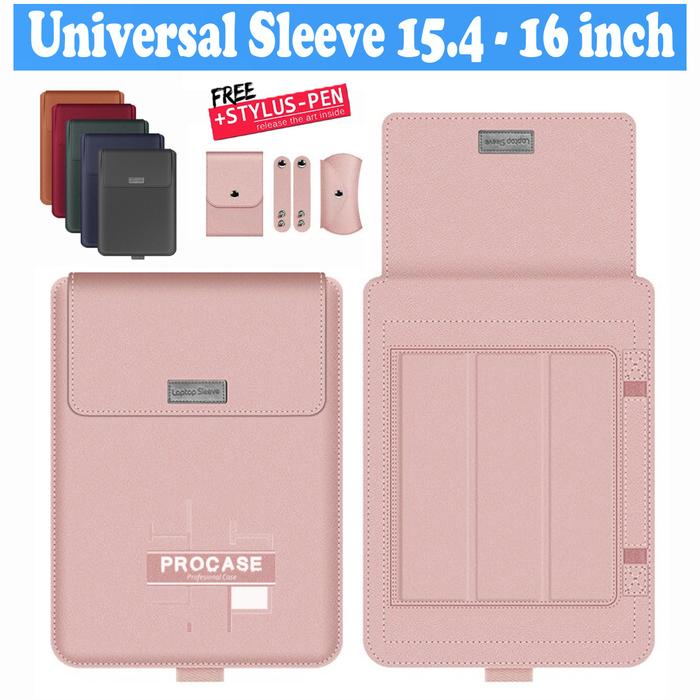 Jual Macbook Pro 16 inch Leather Sleeve Bag Case Cover Pouch