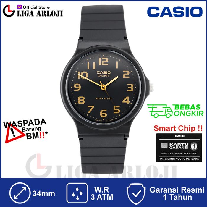 Gambar Jam Tangan Casio Analog MQ-24 Unisex - Hitam Kuning dari Liga.Arloji undefined Tokopedia