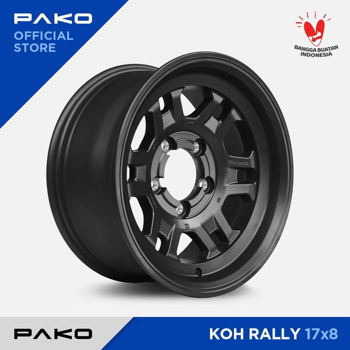 Gambar Velg Mobil Pako Wheels KOH Rally Ring 17 - Pako Wheels - Matte Black dari PAKO Wheels undefined Tokopedia
