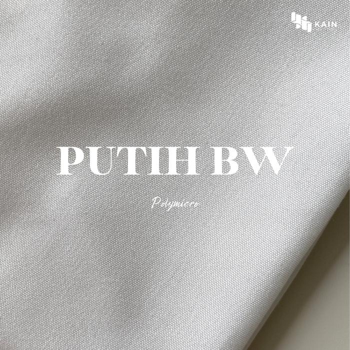 Gambar Bahan Kain Microtex Polymicro Backdrop Mukena Furing per 0,5 meter - Putih bw dari Kain Textileku undefined Tokopedia