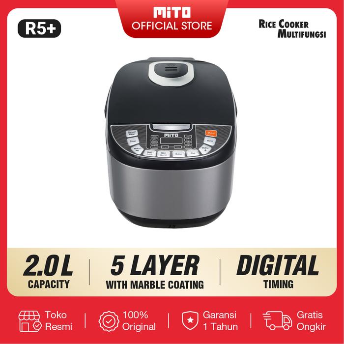 Gambar MITO Digital Rice Cooker R5+ Magic Com Penanak Nasi 2L - SILVER dari MITO Electronics undefined Tokopedia