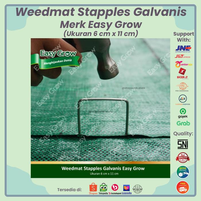 Gambar Weedmat Stapples Galvanis Easy Grow Paku Mulsa Terpal Green House Ecer - 6 x 11 cm dari Atapponik Store undefined Tokopedia