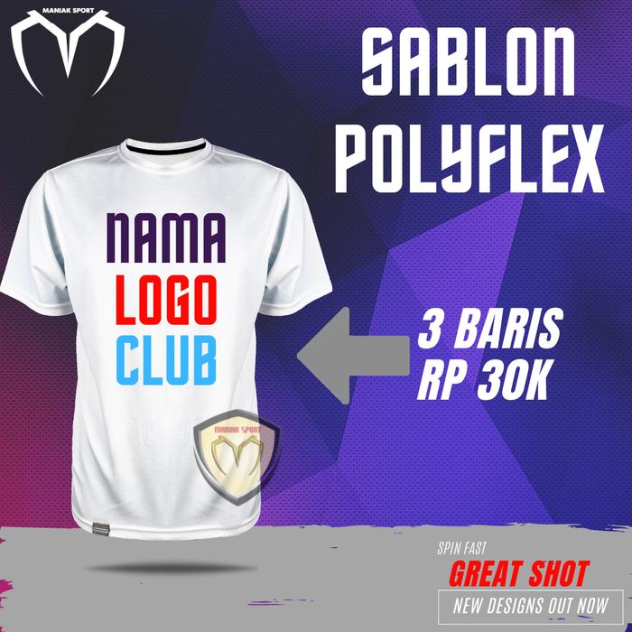 Gambar SABLON POLYFLEX-DTF SABLON NAMA SABLON TEAM SABLON LOGO SABLON CUSTOM - SABLON 3 BARIS, EMAS dari maniaksport.id undefined Tokopedia