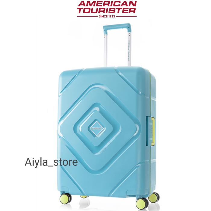 American Tourister Trigard 66/24 inch Medium Koper Hardcase Frame TSA  Scuba Blue