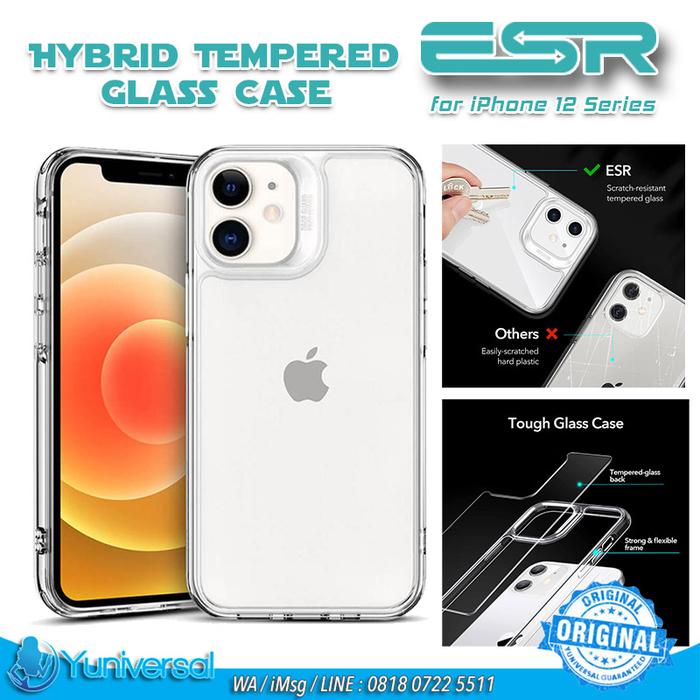 Case iPhone 12 12 Pro ESR Case Tempered Glass Anti Shock Ice Shield  iP12 Mini - Main Image