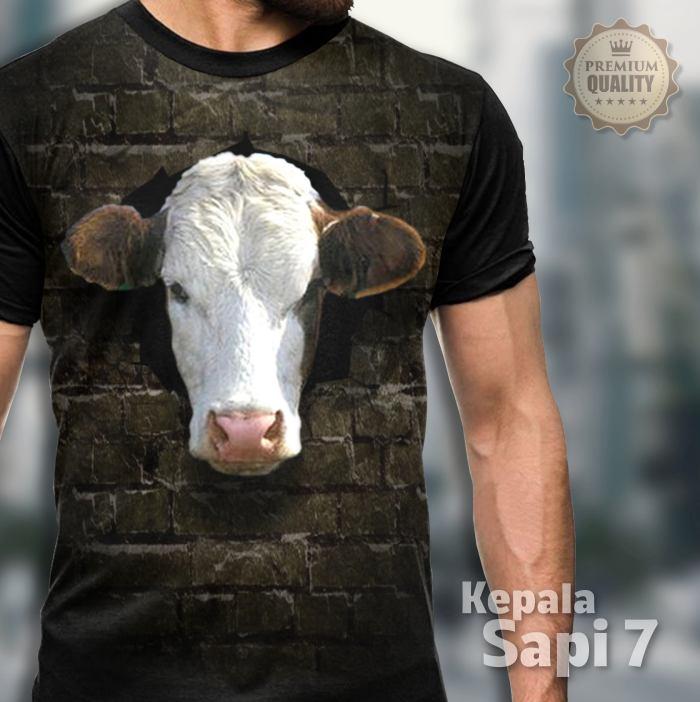 Gambar KAOS GAMBAR SAPI Brahman Simental Limosin Baju Sapi Dewasa Anak Distro - KEPALA SAPI 7, ANAK (No. Brp?) dari kaosbajuku undefined Tokopedia
