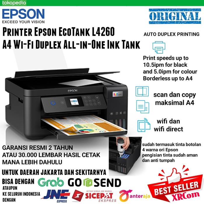 Gambar Printer Epson L4160 / L 4160 All In One Wifi Duplex - L4260 dari xrcom undefined Tokopedia