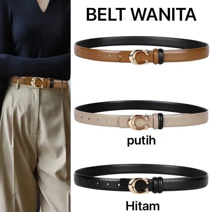 Gambar Belt Wanita Ikat Pinggang high quality Kulit Premium fashion korea - Putih dari Orfilla Beauty undefined Tokopedia