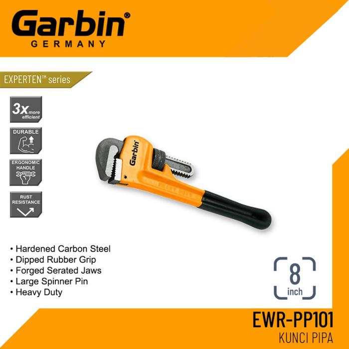 Gambar Kunci Pipa Garbin Germany Pipe Wrench 8, 10, 12 Inch Experten EWR-PP - 8" dari Zent Home undefined Tokopedia