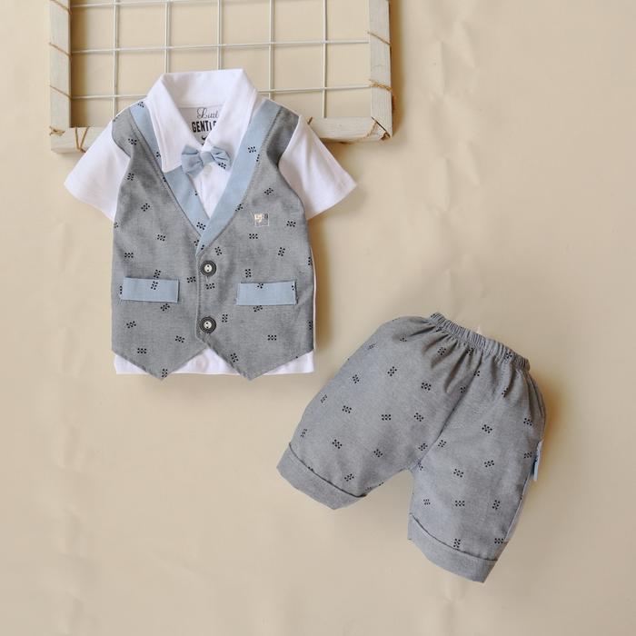 Gambar Setelan Baju Rompi Anak Bayi Laki-laki 0 - 6 Bulan LG ROMPI TITIK - Abu Tua dari Fresh Seafood Daily10 undefined Tokopedia