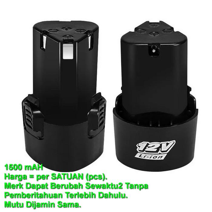 Gambar Baterai Bor Cordless Listrik Li-ion 12V Power Tools Aksesoris 1500mAH dari Gading Batu Permata undefined Tokopedia