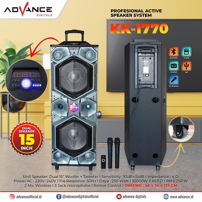 Layar Lcd Ibastek Bt Speaker Jual ADVANCE KK-1770 Speaker