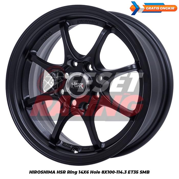 Gambar Velg Racing HSR HIROSHIMA R14 SMB buat Avanza Xenia Honda Brio Calya dari Toko Velg HSR Wheel_NEW undefined Tokopedia