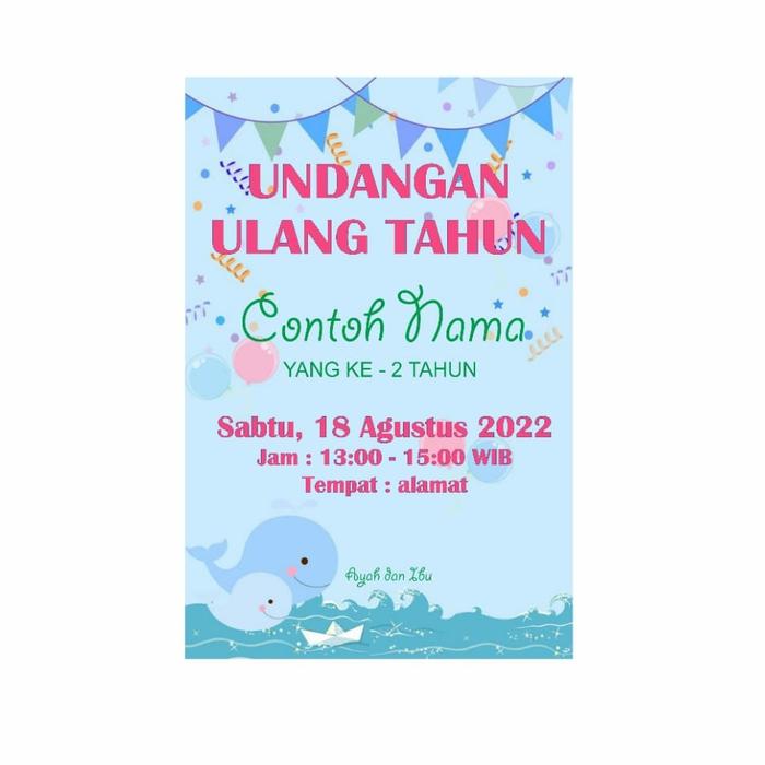 Gambar Undangan Ulang Tahun Anak Undangan Murah Birthday Kids Undangan Lucu - undangan 6 dari aksata stock undefined Tokopedia