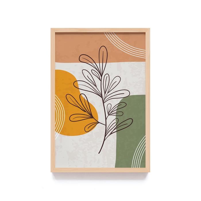 Gambar Wall Art Floral Tropical Decoration Art Printing Bohemian Frame Kayu - 073 A  35x50cm, Frame Natural dari Homihose Home Decor undefined Tokopedia