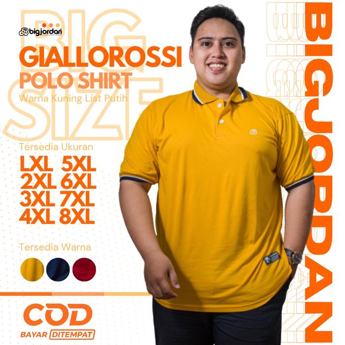Gambar Kaos polo pria big size jumbo 3XL 4XL 5XL 6XL 7XL 8XL tshirt oversize - GIALLOROSSI, 8XL dari Monggoh Store undefined Tokopedia