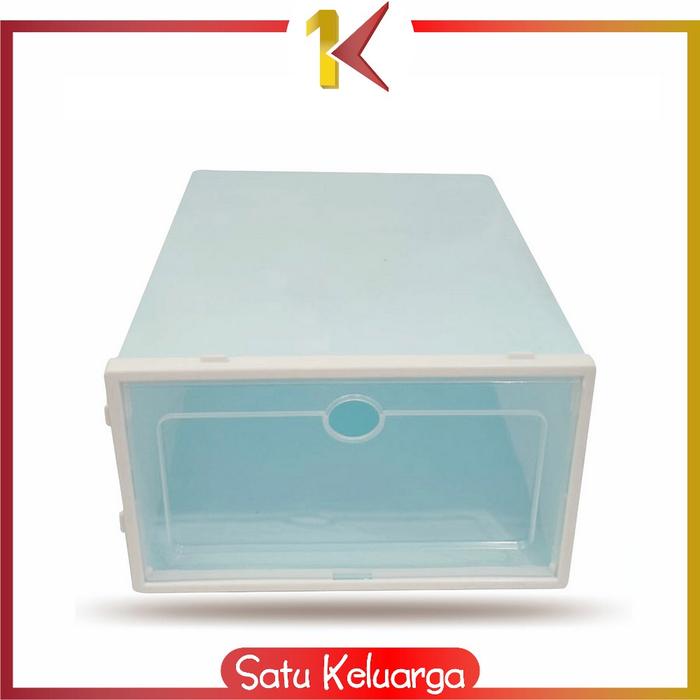 Gambar SK-C544 Kotak Sepatu Plastik Lipat Transparan Tebal Rak Sepatu Susun - C544, Hijau dari Satukeluarga undefined Tokopedia