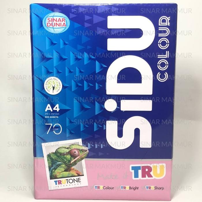 Gambar Kertas HVS Warna Sinar Dunia SIDU A4 70 Grm HIJAU GREEN - Merah Muda dari BINTANG JAYA TINTA undefined Tokopedia