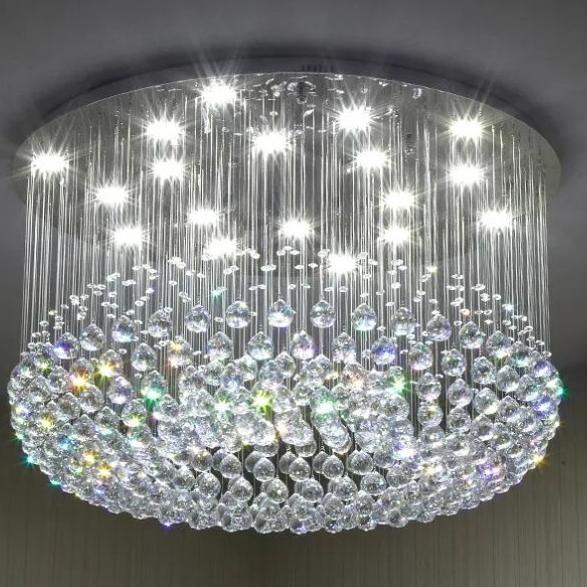 Gambar Lampu hias kristal ceiling modern/Lampu plafon D100.cm H40.cm - Putih, D.100.cm H40.cm dari StartLighting undefined Tokopedia