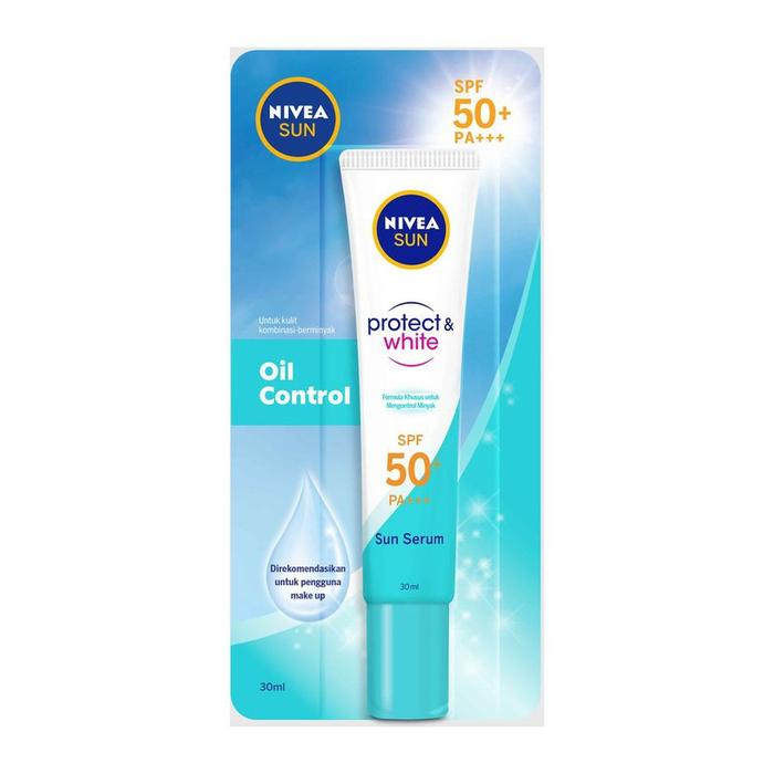 Gambar NIVEA Sun Protect & White Face Protection Serum SPF 50+ PA+++ - Biru/OilControl dari Merymuch Shop undefined Tokopedia