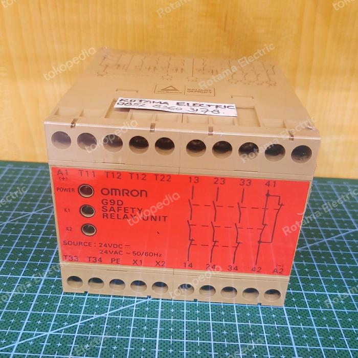 Jual OMRON G9D SAFETY RELAY UNIT G9D301 24VDC/AC OMRON G9D 301 G9D