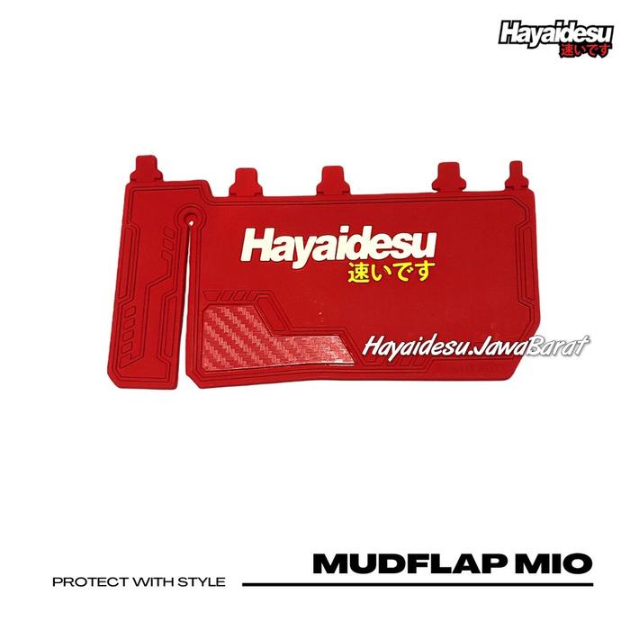 Gambar Hayaidesu Mudflap Yamaha Mio dan Fino Injeksi Aksesoris Variasi - Merah dari 11helmetstore.id undefined Tokopedia