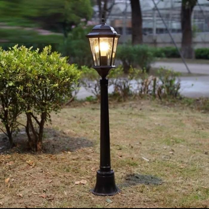 Gambar Lampu tiang taman/Lampu hias jalan/Lampu taman klasik - Hitam dari Family_Lighting undefined Tokopedia