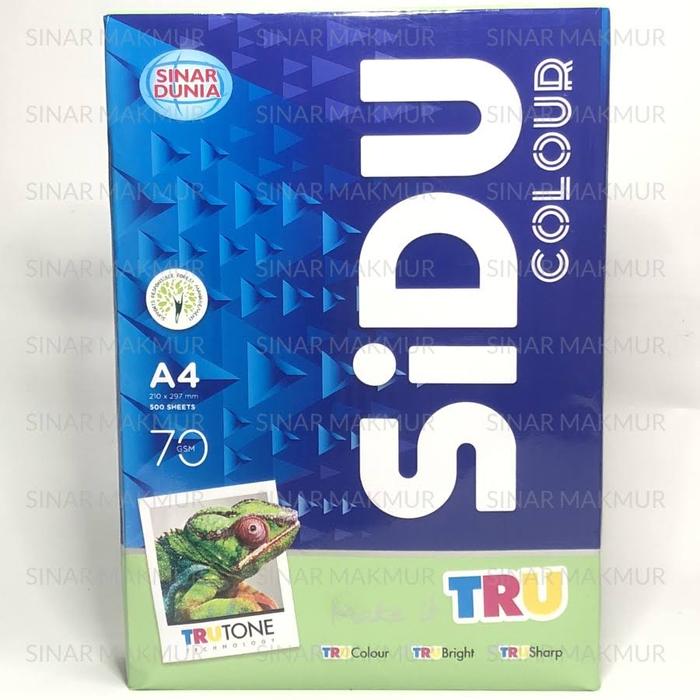 Gambar Kertas HVS Warna Sinar Dunia SIDU A4 70 Grm HIJAU GREEN - Hijau dari BINTANG JAYA TINTA undefined Tokopedia