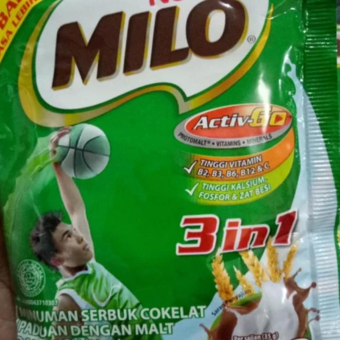Gambar MILO KEMASAN RENTENG (VARIAN 22gr & 3in1-35gr) - 3in1 @35gr dari KUEKITA99SHOP undefined Tokopedia