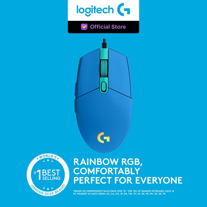 Gambar Logitech G203 Mouse Gaming Wired RGB Lightsync with Macro [FS] - Biru dari Logitech G Official undefined Tokopedia