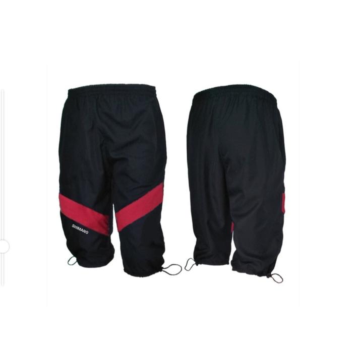 Gambar Celana Olahraga 3/4 Joging Running Saku Resleting - Merah, S dari Quini_Store undefined Tokopedia