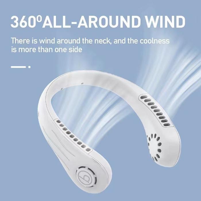 Gambar MIXIO M66 Smart Lazy Neck Fan/Kipas Angin Leher Portable USB Charger - Putih dari MIXIO undefined Tokopedia