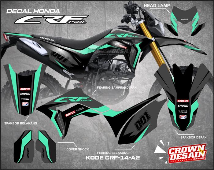 Gambar Crown Decal Stiker CRF 150L Sticker Variasi Striping CRF 150L CRF14-A2 - Hijau, GLOSSY dari crown desain undefined Tokopedia
