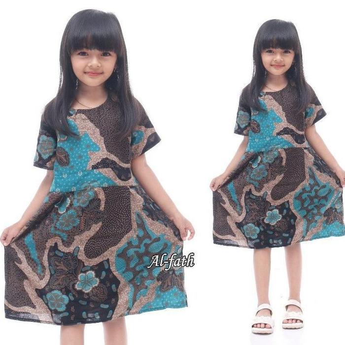 Gambar Dress Batik Anak | Baju Batik Anak Perempuan Usia 2 3 4 5 6 7 8 9 10 - No.1, M (2-4 Tahun) dari Downey toll undefined Tokopedia