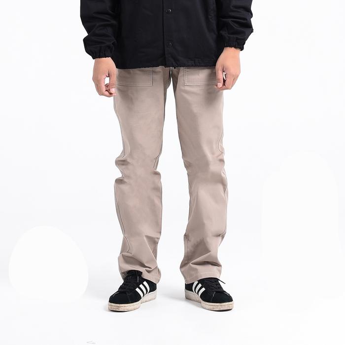 Gambar Indiesch - Celana Casual Fatigue Pants - Nomad Olive - Straight Fit - Celana Panjang Pria Basic Slim Straight Dewasa - Cream, 36 dari Indiesch.co undefined Tokopedia