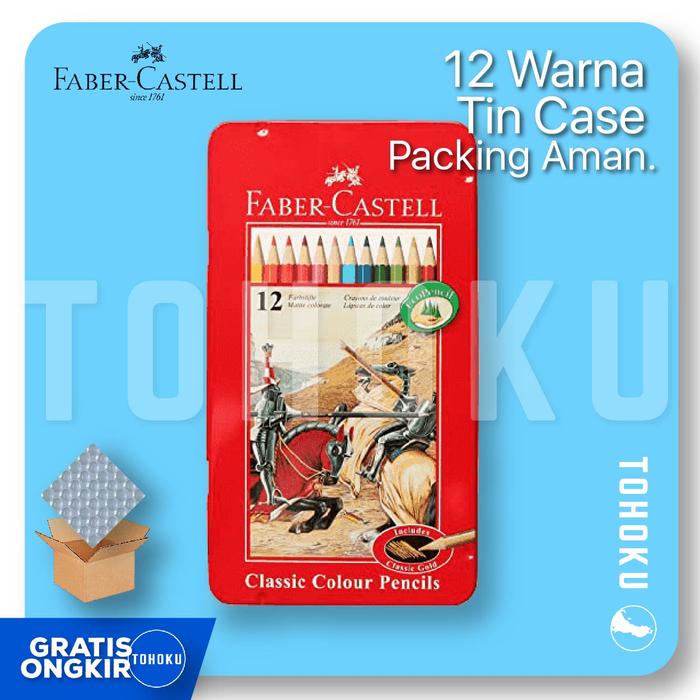 Gambar Pensil Warna Faber Castell - Barang Produksi Baru - 12 Kotak Kaleng dari Tohoku Store undefined Tokopedia