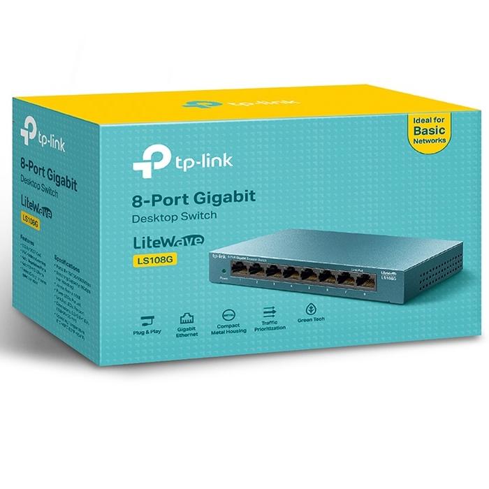 Gambar TP-Link TL-SG108 Gigabit Desktop Switch TPLink 8 Port 10/100/1000Mbps - LS108G dari Bandung Online Pusat undefined Tokopedia
