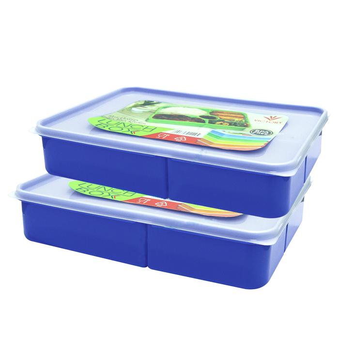 Gambar VICTORY LUNCH BOX TUTUP SOFT - KOTAK MAKAN VICTORY GRATIS SABLON - VIOLET dari victory houseware undefined Tokopedia