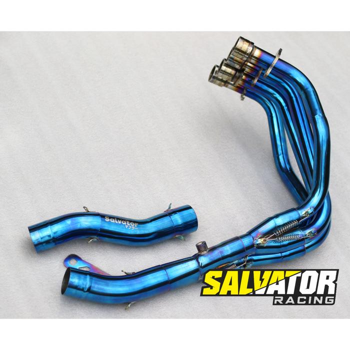 Gambar Header knalpot racing zx25r premium - Biru dari Salvator Exhaust undefined Tokopedia