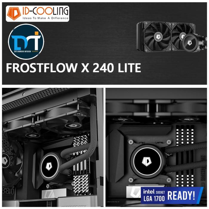 Gambar ID Cooling FrostFlow X 240 LITE I SNOW - AIO Liquid Water CPU Cooler - Black Edition dari Duta Mandiri Infokom undefined Tokopedia