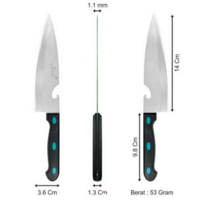 Gambar Ideal ID 105 Pisau Dapur Utility Knife Stainless Steel - Ideal 108 dari Mitraaren undefined Tokopedia