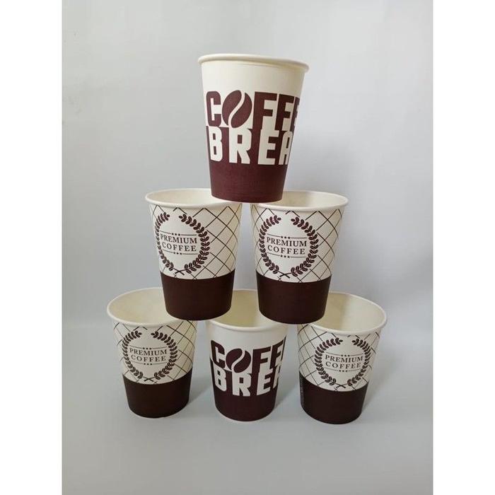 Gambar Gelas Kopi Bahan Kertas Panas / Gelas Paper Cup 6,5Oz 8Oz isi -/+ 50pc - 6,5oz kopi, Hanya Gelas dari Mickey.Plastik undefined Tokopedia