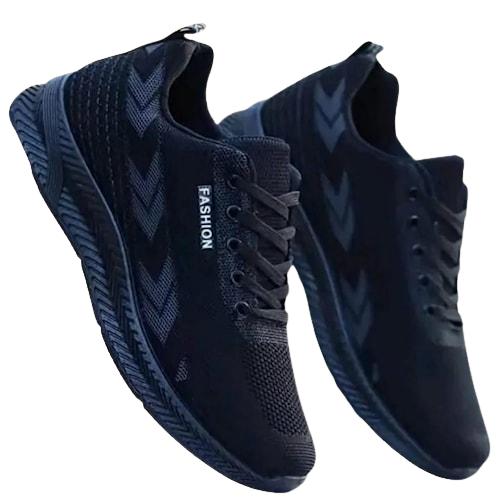 Gambar Sepatu Olah Raga Sneaker Olahraga Running Pria Hitam - Hitam Abu, 39 dari seventhocean undefined Tokopedia