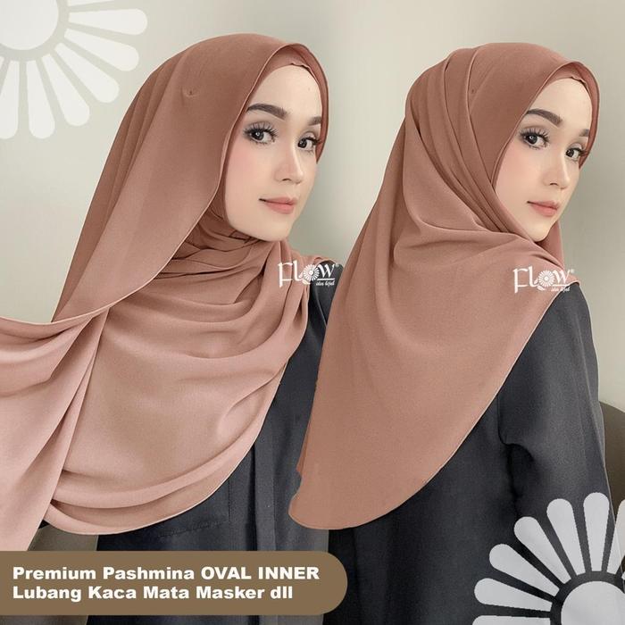 Gambar Jilbab Pashmina Oval Inner Premium Ori Flow dari Nizam Hijab undefined Tokopedia
