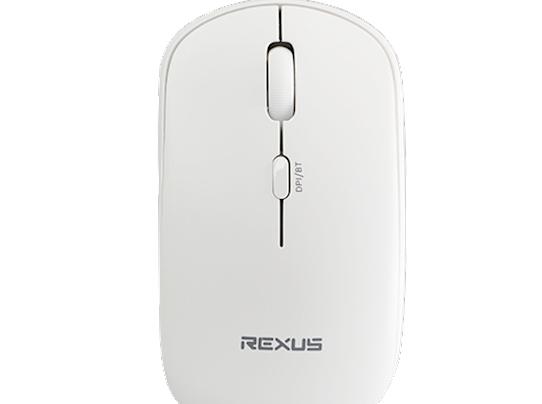 Gambar Rexus QB100 Wireless Mouse Dual Connection Bluetooth + Dongle 2.4 GHz - Putih dari Click & Go Tokopedia undefined Tokopedia