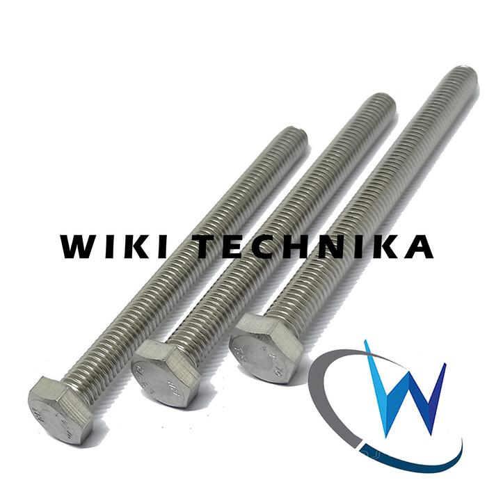 Gambar BAUT HEX STAINLESS 304 M20 FULL DRAT DIM 20 MM PITCH 2.5 MM KUNCI 30 - 20X100 dari Wiki Technica by Tokopedia undefined Tokopedia