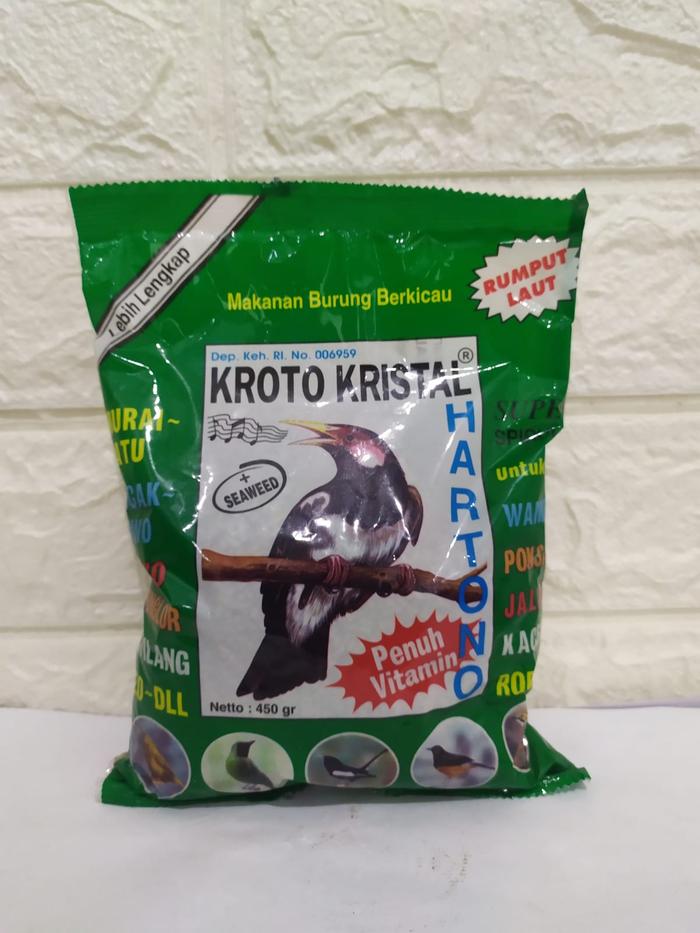 Gambar Kroto Kristal Hartono voer extra kroto pakan burung murai kacer c ijo - VOER COKLAT dari SURYA TATA undefined 5 Tokopedia