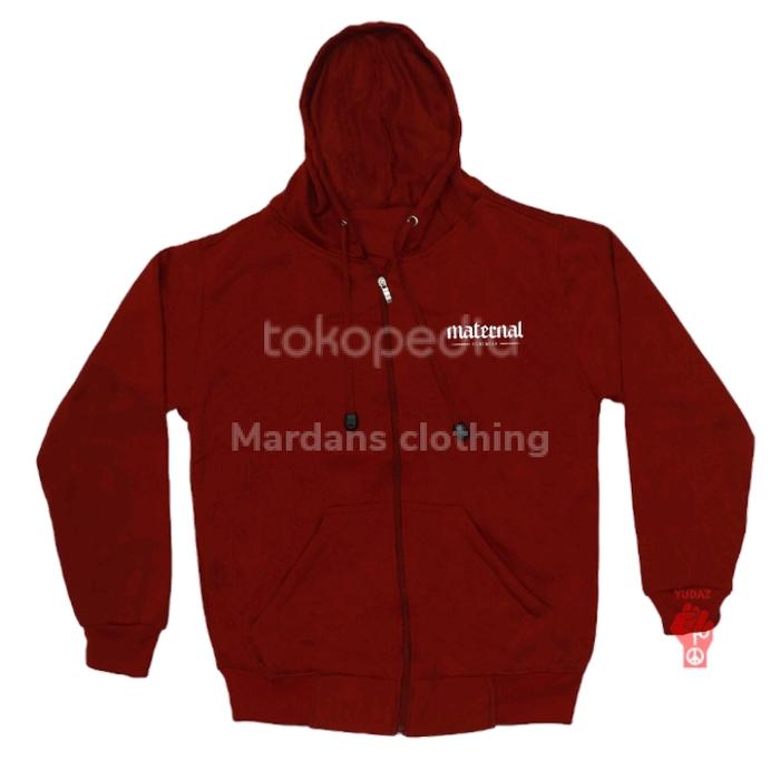 Jual Hoodie Zipper Maternal Premium Flecce M-2 Putih, M Kab